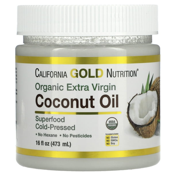 Organic Extra Virgin Coconut Oil by California Gold Nutrition Use as