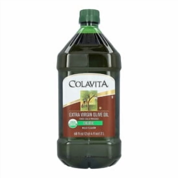 Colavita Organic Extra Virgin Olive Oil, First Cold Pressed, Imported from Italy, 2 Liters