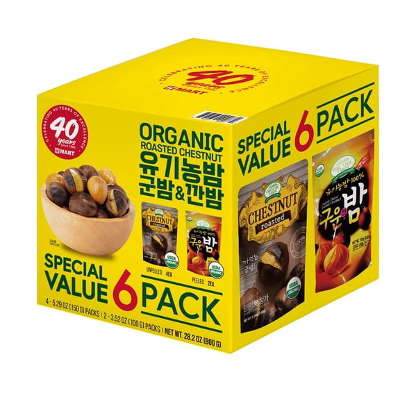 Organic Farm Roasted Chestnut Special Value 6 Packs 28.02oz(800g)