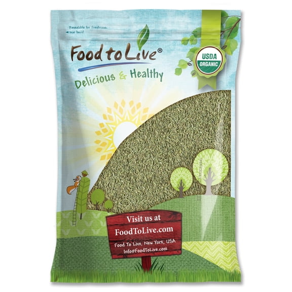 Organic Fennel Seeds, 7 Pounds - Non-GMO, Kosher, Raw, Vegan - by Food to Live