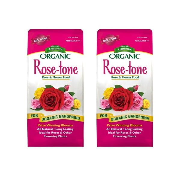 Organic Fertilizer for All Types of Roses and Other Flowering Plants. Promotes Vigorous Green Growth and Abundant Blooms. 4 lb. Bag - 2 Pack