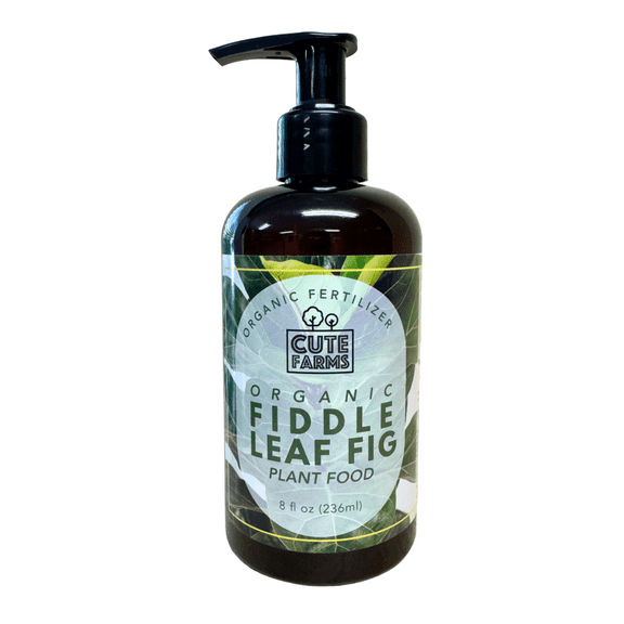 Organic Fiddle Leaf Fig Tree Fertilizer for Ficus Lyrata & Ficus Audrey Urea-Free, Calcium-Enriched Formula with a Balanced NPK Ratio of 3-1-2 for Strong Roots & Lush Leaves (8 oz) Cute Farms