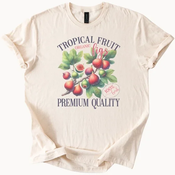 Organic Figs Shirt Tropical Fruit Tee Unisex Size S-5Xl Heygategoo Tee