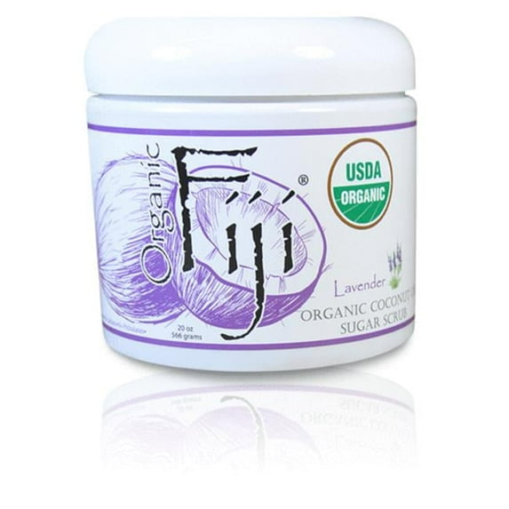 Organic Fiji 20 oz Coconut Oil Sugar Scrub, Lavender