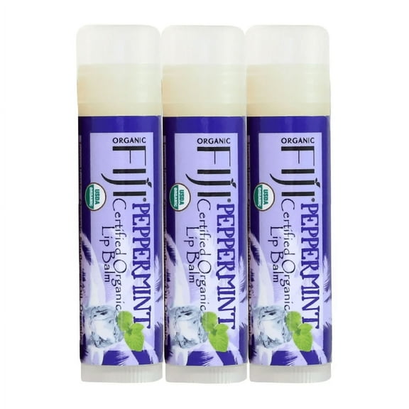 Organic Fiji Certified Organic Lip Balm - Peppermint 0.15 oz Balm