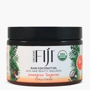 Raw Cold Pressed Coconut Oil for Hair, Skin, Face & Body | Relaxing Massage Oil | Lemongrass Tangerine,12 oz for Women Men & Baby