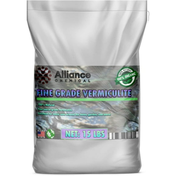 Organic Fine Vermiculite - 15LB Box (70 Quarts) - for Indoor Gardening - Soil Amendment - Soil Conditioning - Grow Media for Gardening - - Mushrooms - Packing Material