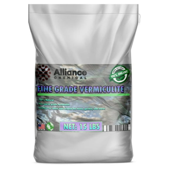 Organic Fine Vermiculite - 15LB Box (70 Quarts) - for Indoor Gardening - Soil Amendment - Soil Conditioning - Grow Media for Gardening - - Mushrooms - Packing Material