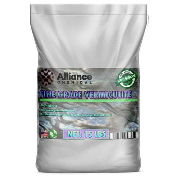 Organic Fine Vermiculite - 15LB Box (70 Quarts) - for Indoor Gardening - Soil Amendment - Soil Conditioning - Grow Media for Gardening - - Mushrooms - Packing Material