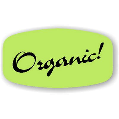 Organic! Food Store Labels 1.25" x .625" 1000 each per roll Great Quality Stickers Decals