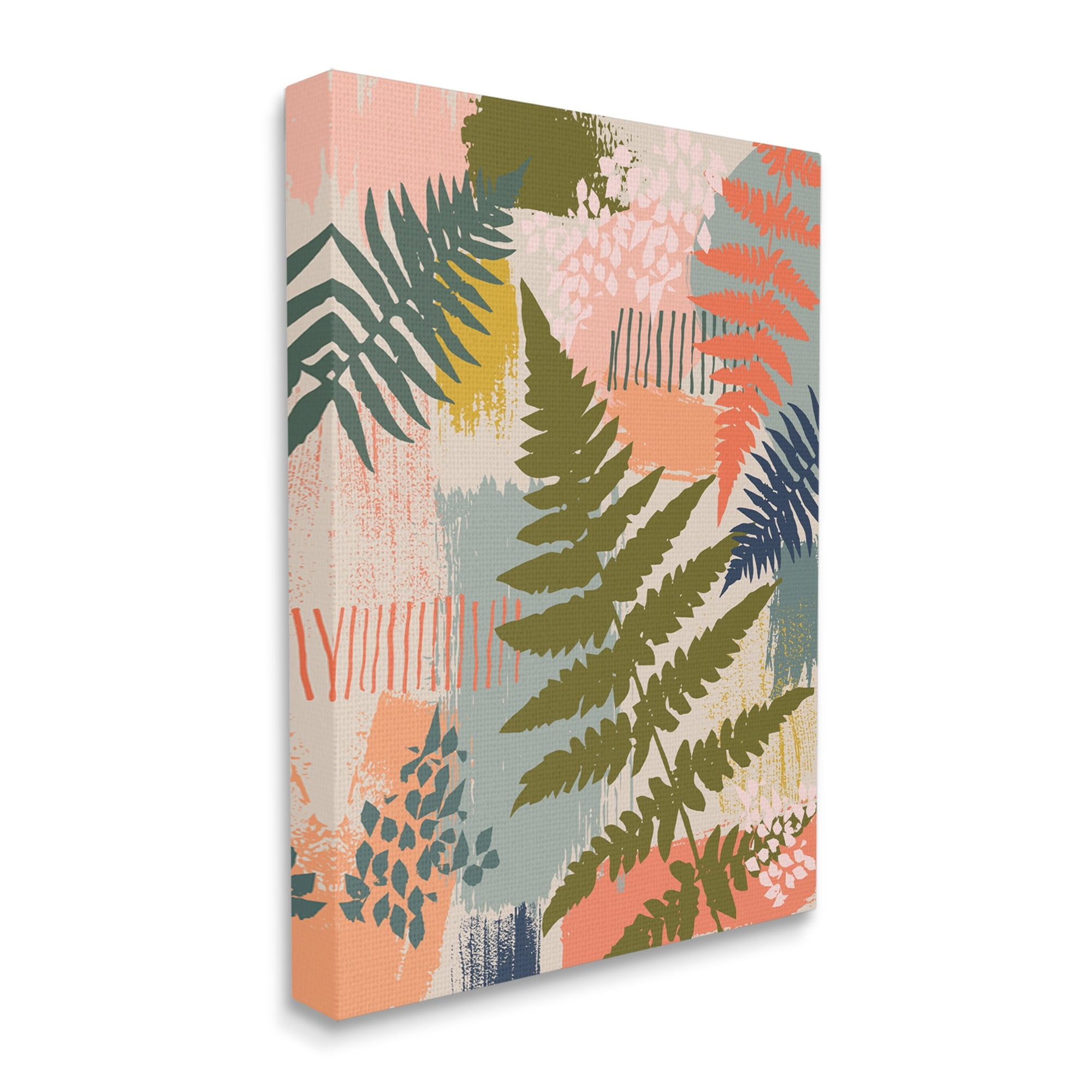 Organic Forest Ferns Multicolor Canvas Landscape Art Print, 36 x 48