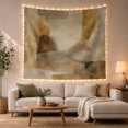 thumbnail image 1 of Organic Forms Across an Earthy Geometric Field, Serene Abstract for Art Lovers, Earth Tone Wall Art, Housewarming Gift, Tapestry Wall Hanging for Bedroom and Living Room, 1 of 7