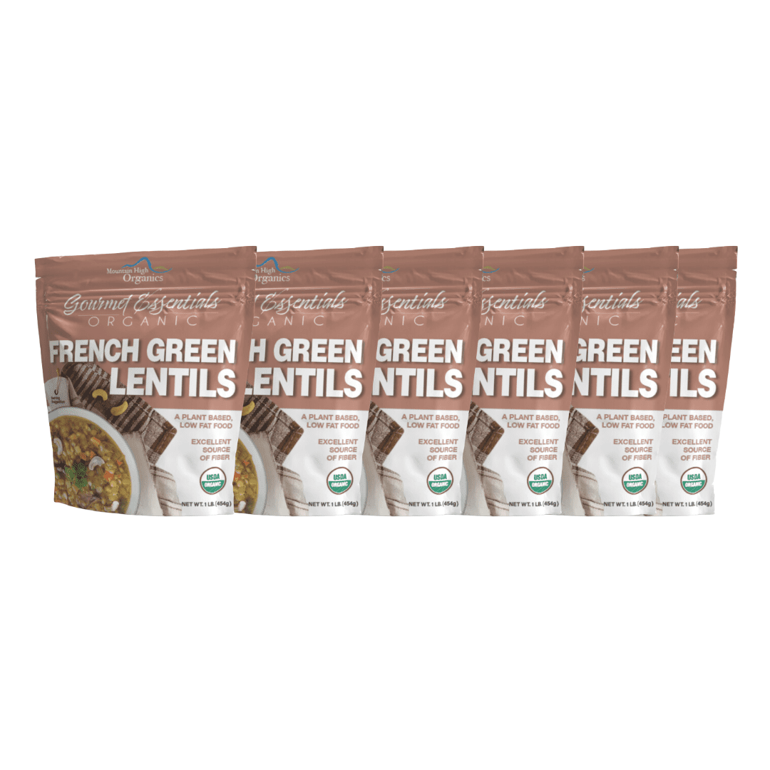 Organic French Green Lentils, 1 lb. (6 pack) - Mountain High Organics