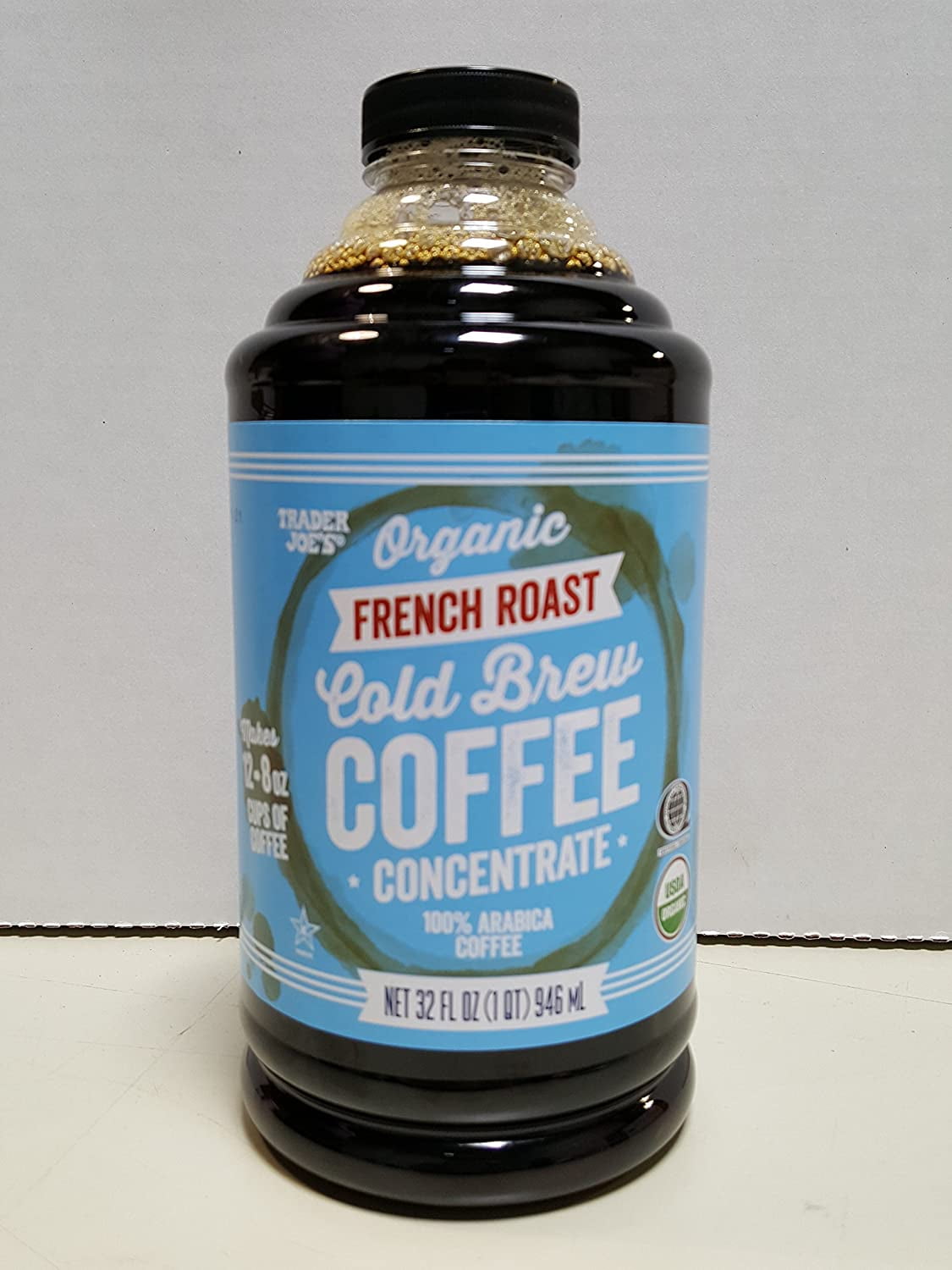 Organic French Roast Cold Brew Coffee Concentrate 32 Oz. Bottle