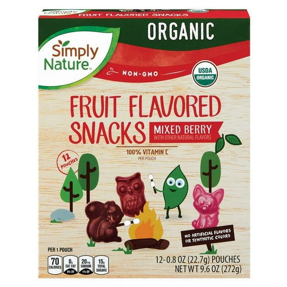 Organic Fruit Snacks, 12 count