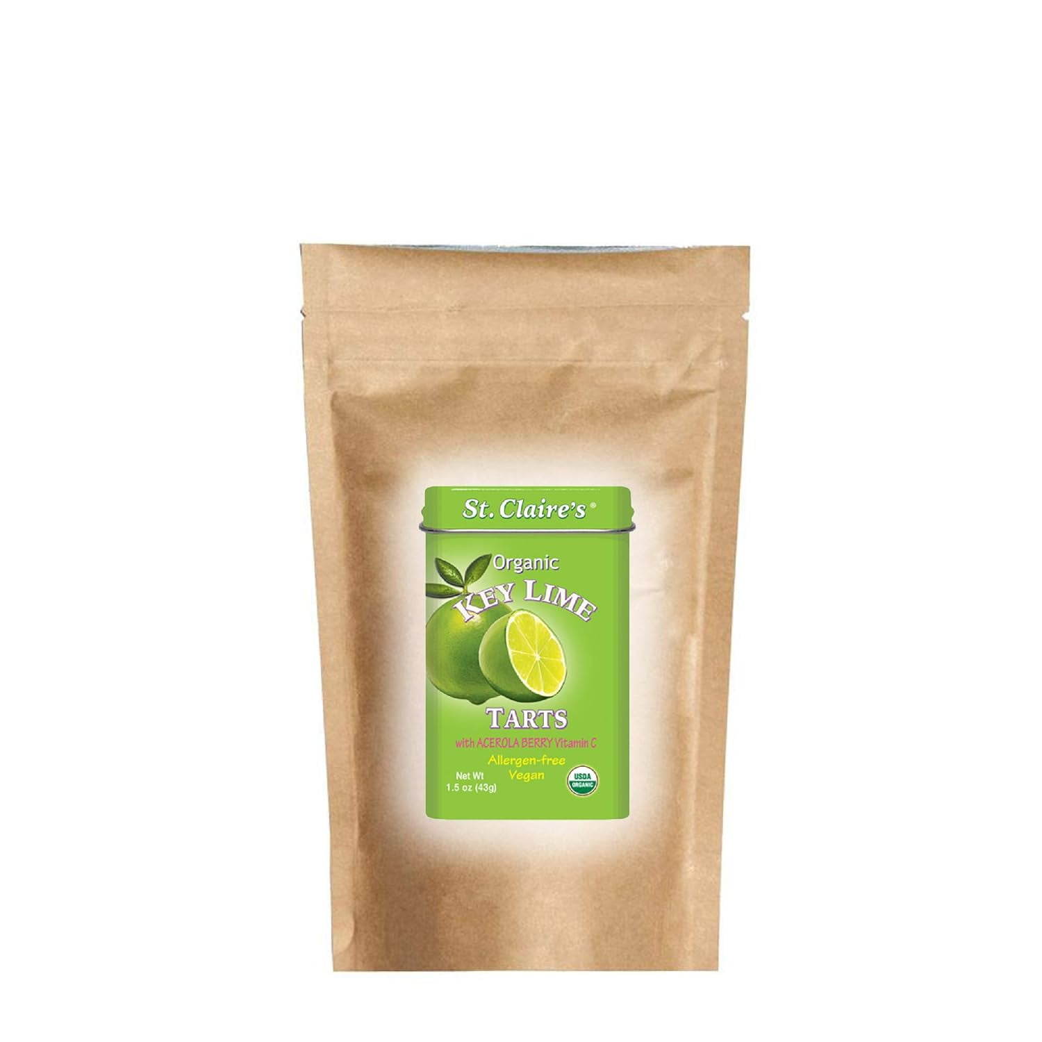 Organic Fruit Tart Candies, (Key Lime, 8 Ounce Refill Bag, over 240 ...