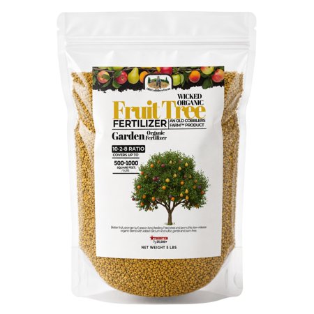 Old Cobblers Farm Wicked Organics Fruit Tree 10-2-8|High-Nitrogen Plant Food, 5 lbs