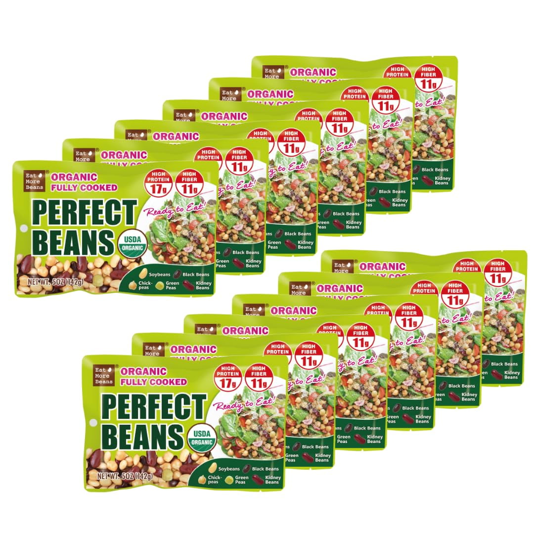 Organic Fully Cooked Perfect Beans Steamed bean, USDA Organic Vegan
