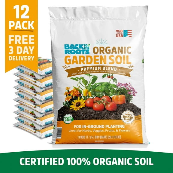 Organic Garden Soil, (12 1cu. ft. Bags)