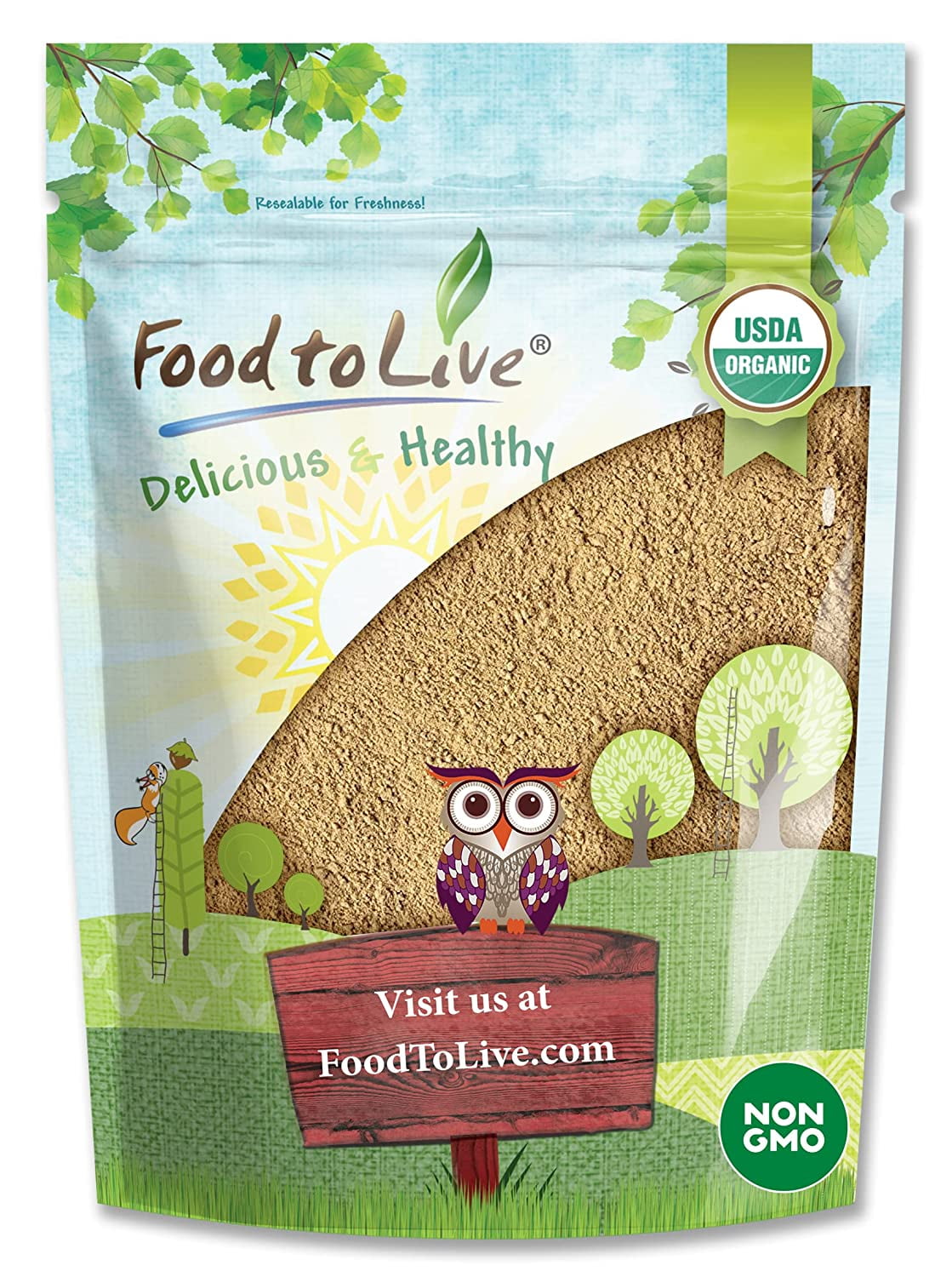 Organic Garlic Powder, 0.5 Pounds  Non-GMO, Raw, Vegan  by Food to Live