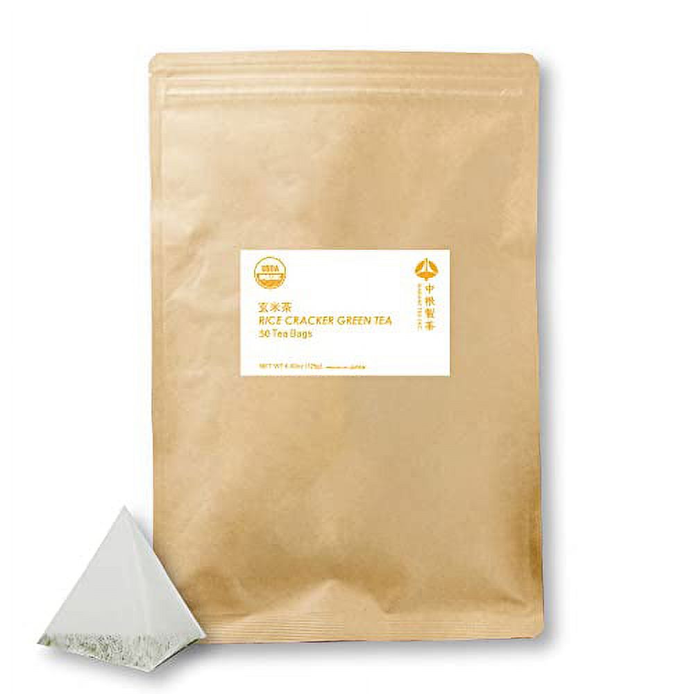 Organic Genmaicha Tea Bags, 50 Count - with Roasted Rice Tea - by ...