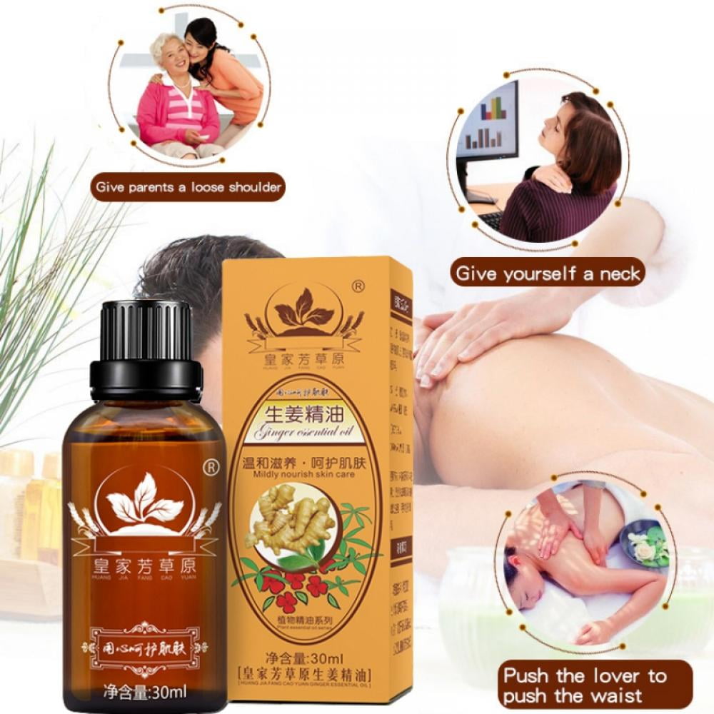 Organic Ginger Essential Oil, 100% Pure Natural Lymphatic Drainage