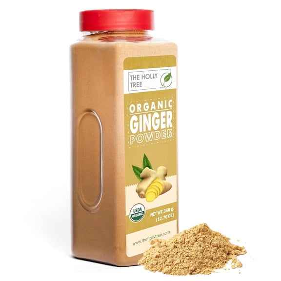 Organic Ginger Powder 12.70 oz Ground Ginger Powder Organic for Cooking, Baking & Tea Kosher, Gluten Free, USDA Certified The Holly Tree
