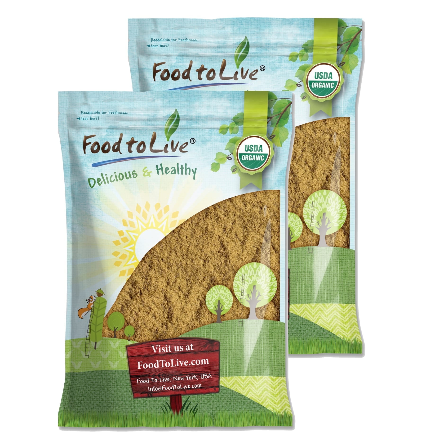 Organic Ginger Powder, 16 Pounds — Non-GMO, Kosher, Raw, Vegan — by Food to Live