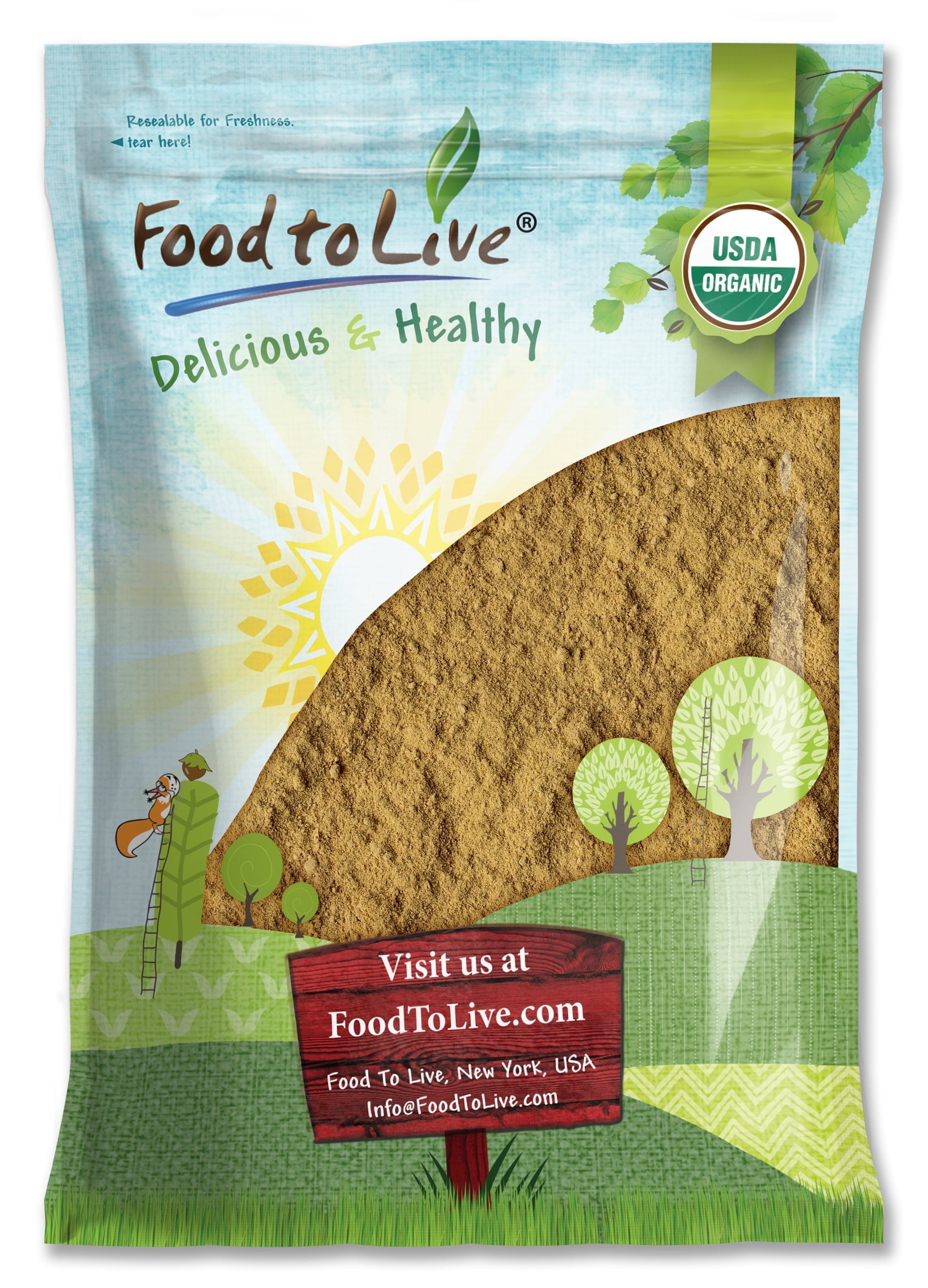 Organic Ginger Powder, 4 Pounds — Non-GMO, Kosher, Raw, Vegan — by Food to Live