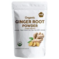 Organic Ginger Root Powder,Zingiber officinale, 8 oz/226 gm,