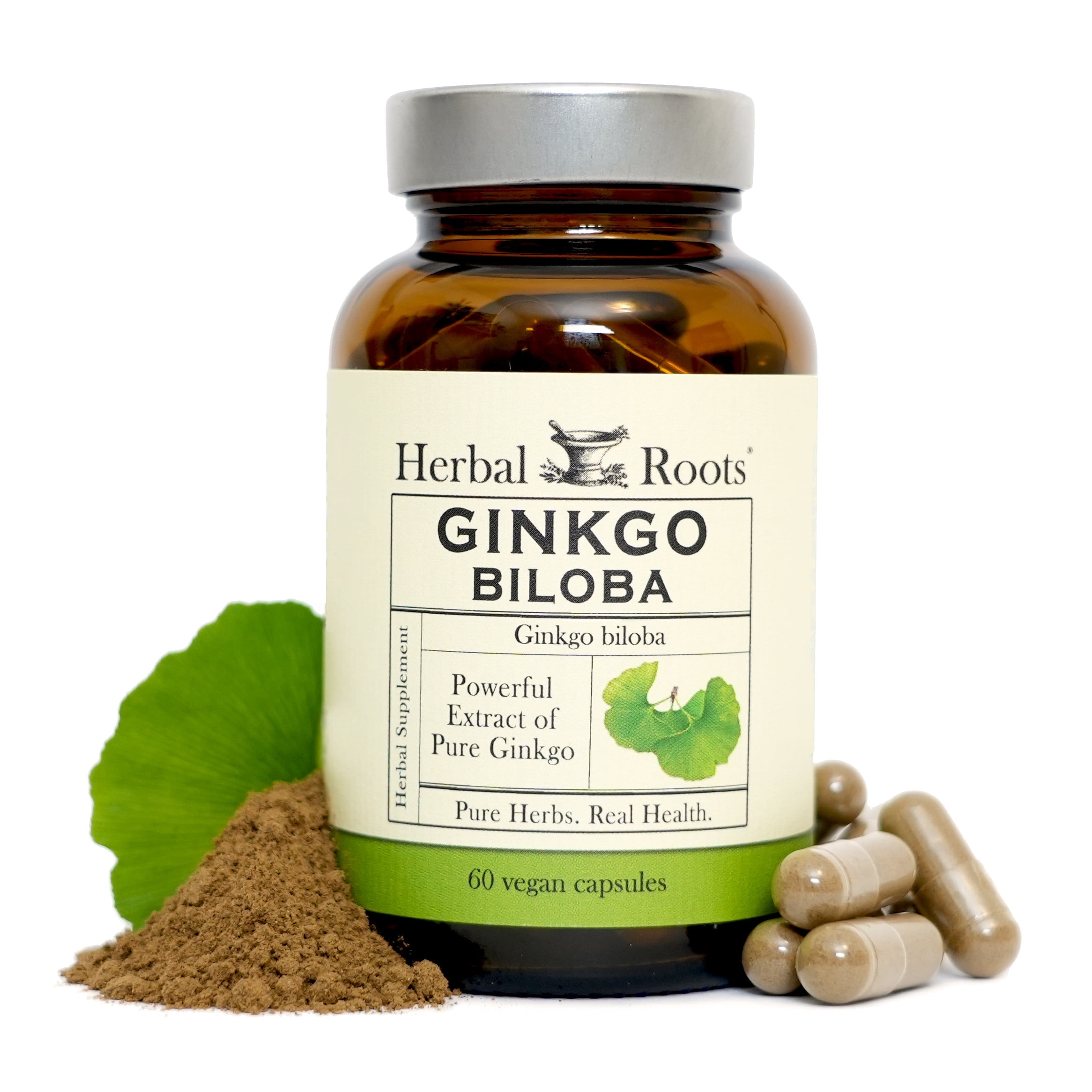 Herbal Roots Organic Ginkgo Biloba 1,400mg/Serving 60 Vegan
