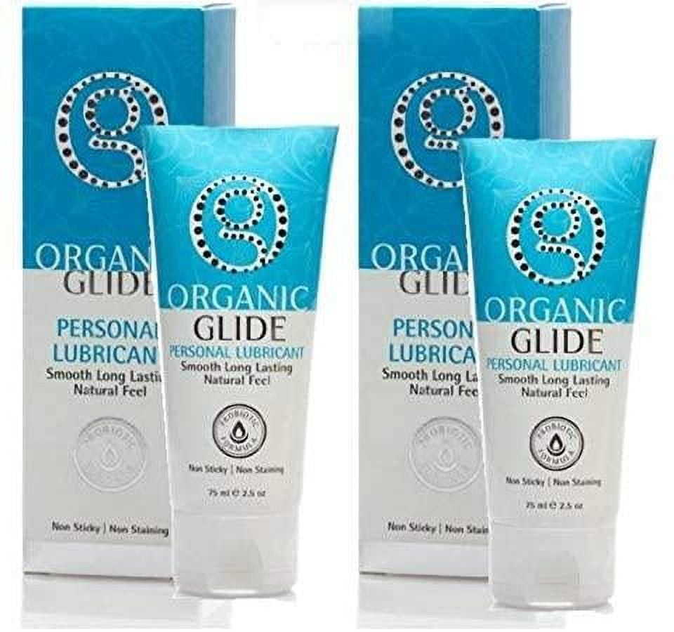 Organic Glide Natural Personal Lubricant, Probiotic Edible Lube. Parabens, Glycerin, Flavorings