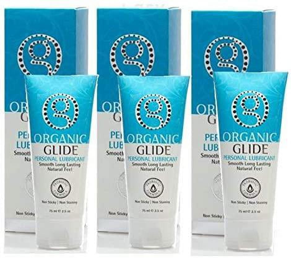 Organic Glide Natural Personal Lubricant, Probiotic Edible Lube. Parabens, Glycerin, Flavorings