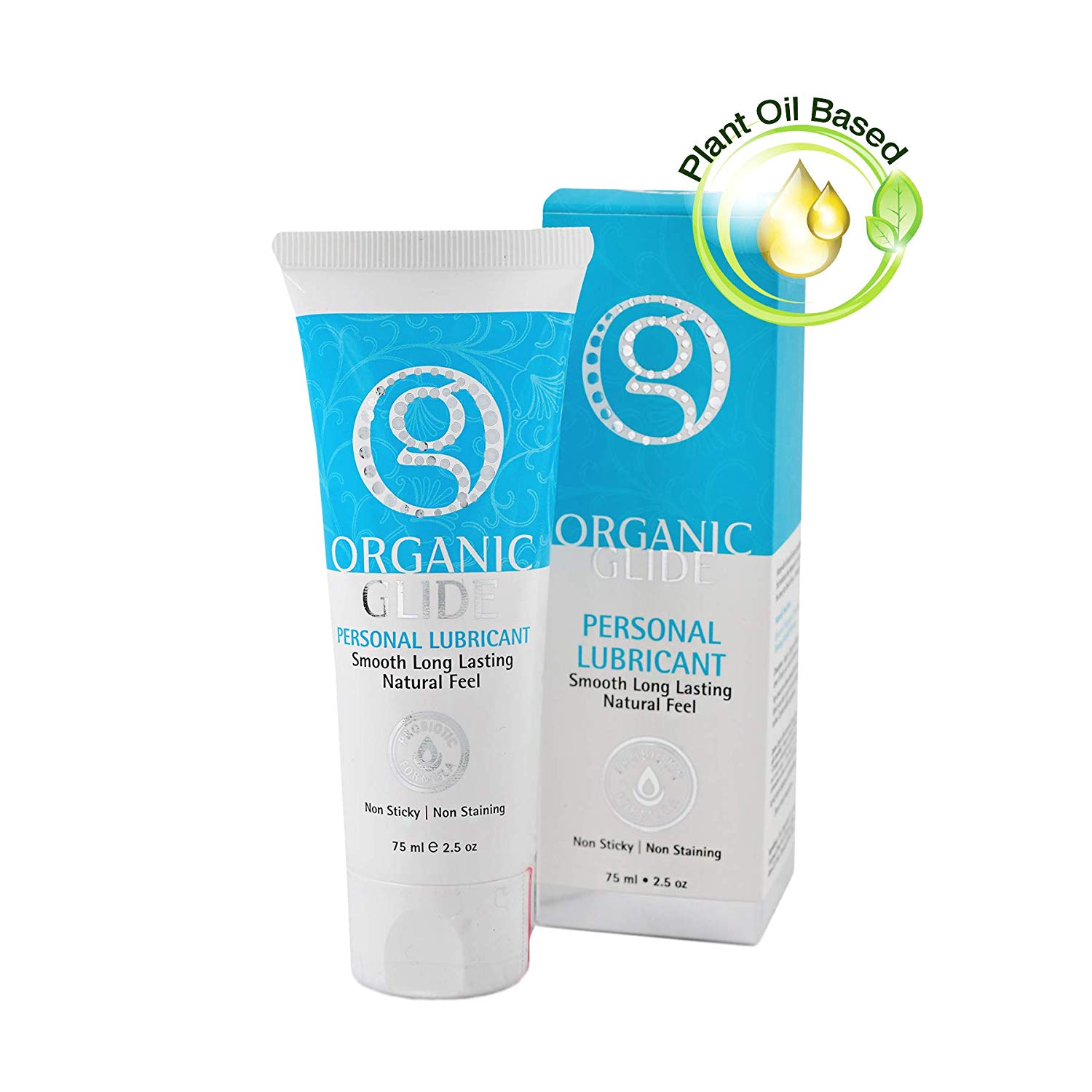Organic Glide Probiotic All Natural Personal Lubricant 2.5oz Tube, 100% Edible - image 1 of 5