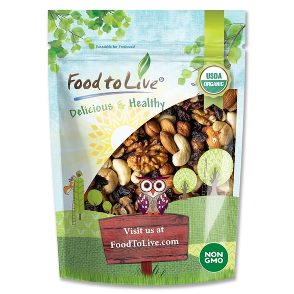 Organic Go Raw Trail Mix, 1 Pound Non-GMO, Kosher, Raw, Vegan by Food to Live
