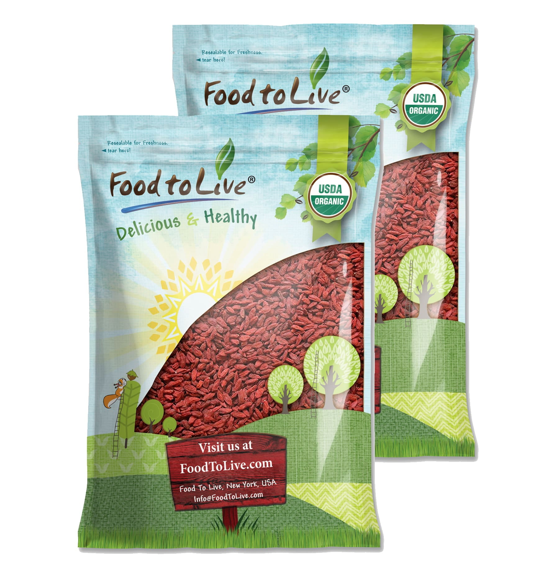 Organic Goji Berries, 10 Pounds  Non-GMO, Raw, Vegan  by Food to Live
