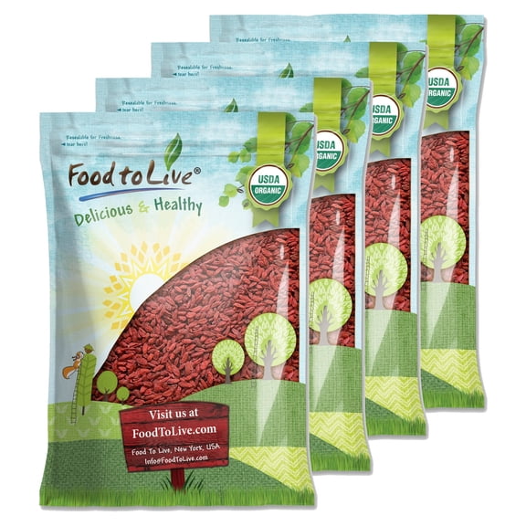 Organic Goji Berries, 28 Pounds Non-GMO, Raw, Vegan by Food to Live