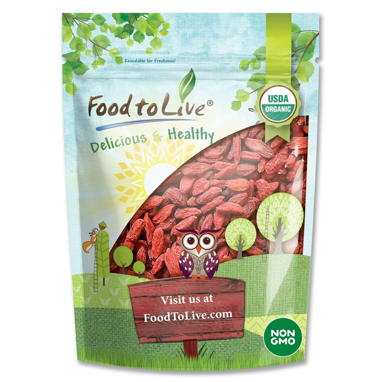 Food to Live Organic Goji Berries, 3 Pounds, Dried Super Food to Live Organic Goji Berries, 3 Pounds, Dried Super