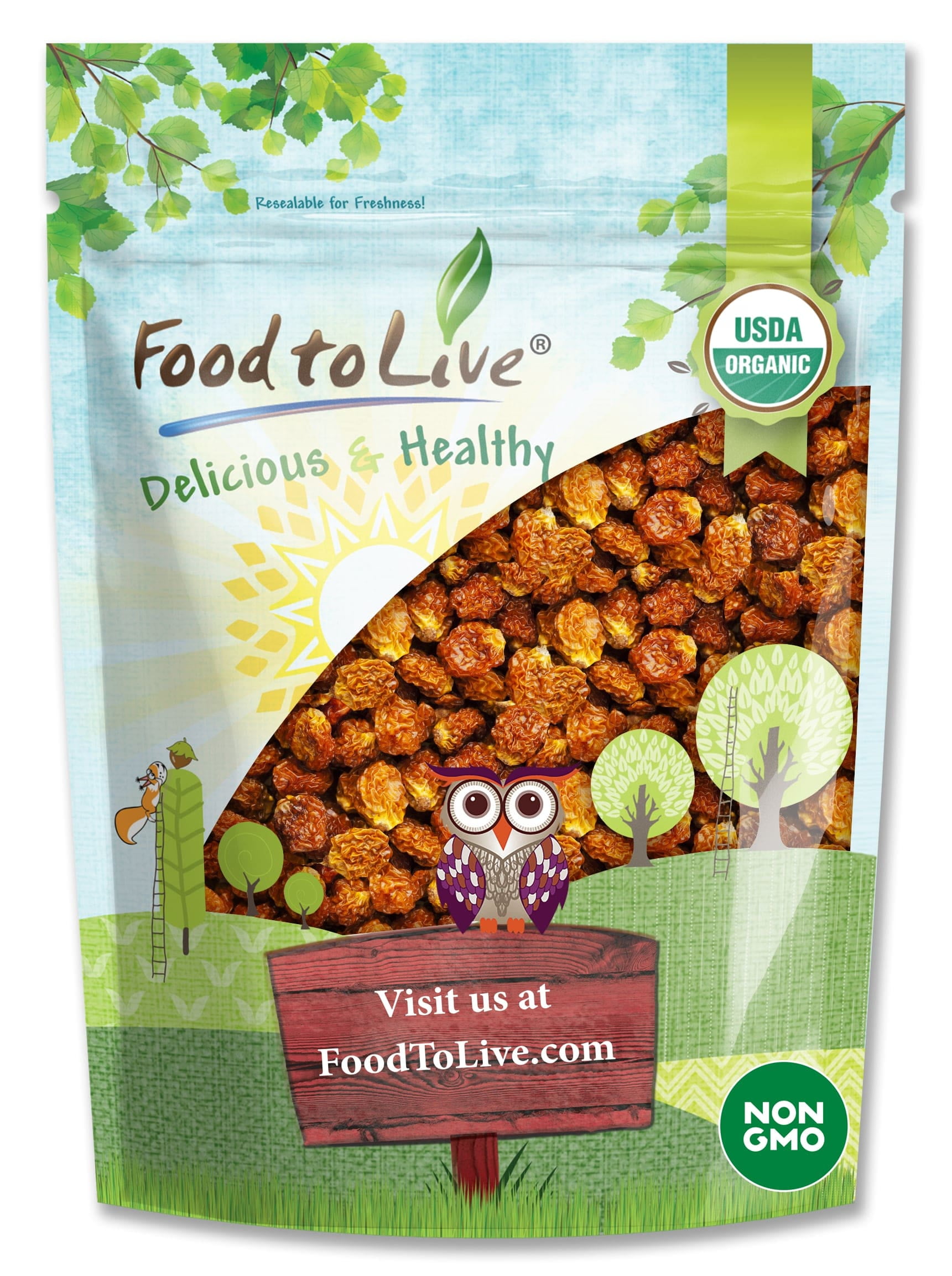 Organic Golden Berries, 2 Pounds  Non-GMO, Kosher, Raw, Vegan  by Food to Live