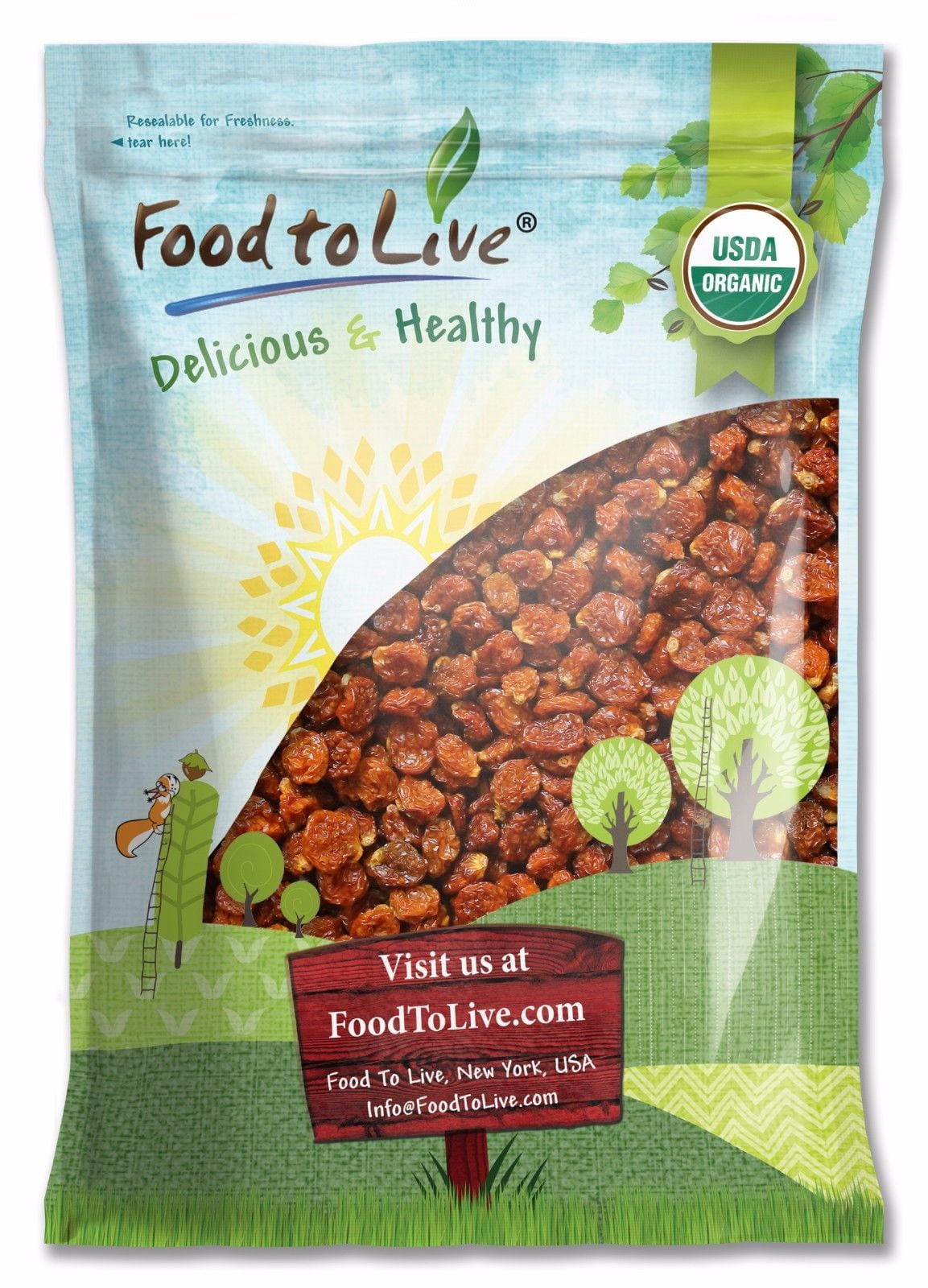 Organic Golden Berries, 8 Pounds  Non-GMO, Kosher, Raw, Vegan  by Food to Live