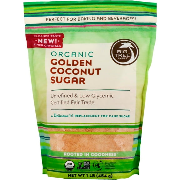 Big Tree Farms Organic Golden Coconut Sugar, 1 lb (454 g)