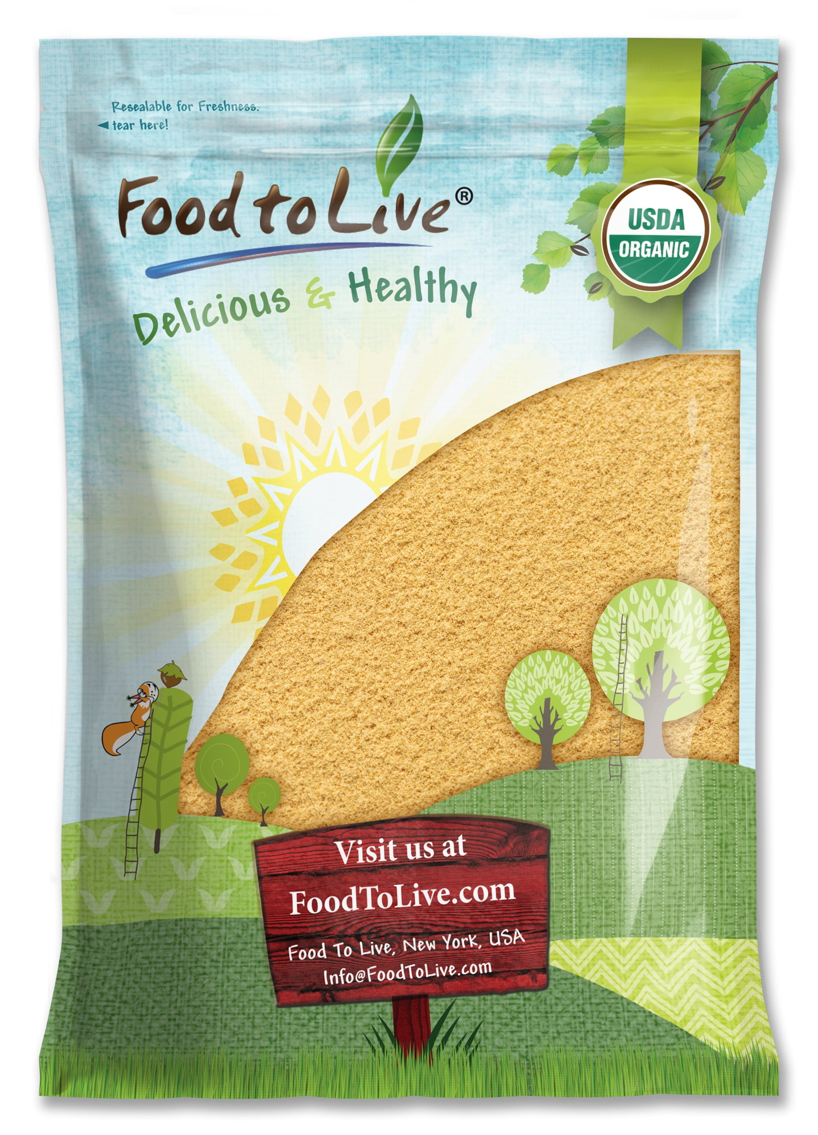 Organic Golden Milled Flax Seeds, 8 Pounds — Non-GMO, Kosher, Raw, Vegan — by Food to Live