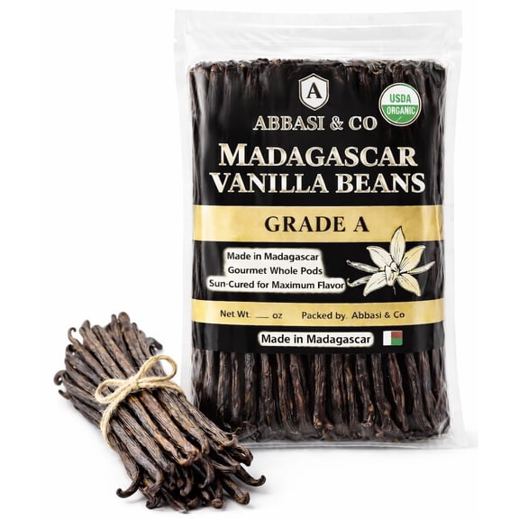 Organic Grade A Madagascar Vanilla Beans. Certified USDA Organic for Extract and all things Vanilla IMPORTED FROM MADAGASCAR (50 COUNT)