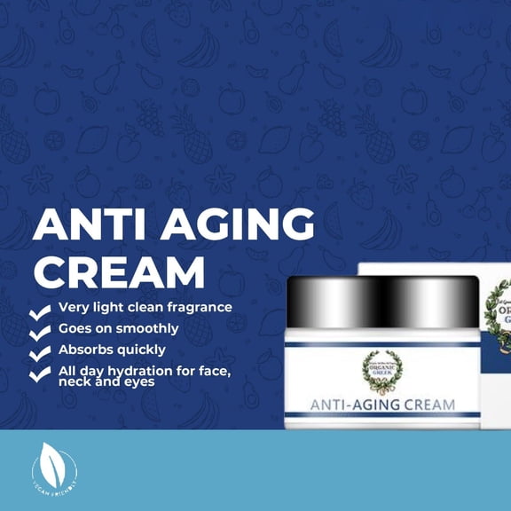 Organic Greek Anti Aging Cream, Daily Face Moisturizer, Reduce Wrinkles Men|Women