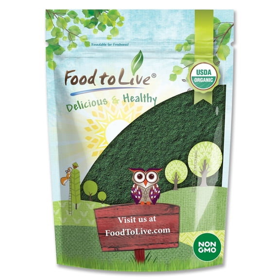 Organic Green Spirulina Powder, 0.25 Pounds — Non-GMO, Kosher, Raw, Vegan — by Food to Live