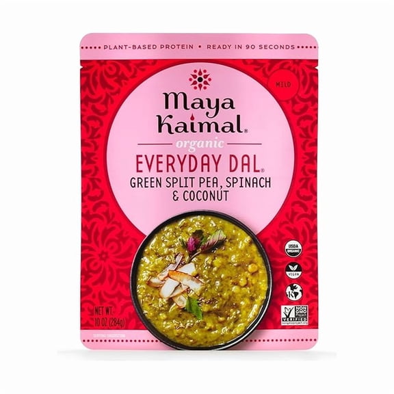Organic Green Split Peas, Spinach & Coconut Everyday Dal, 10 OZ