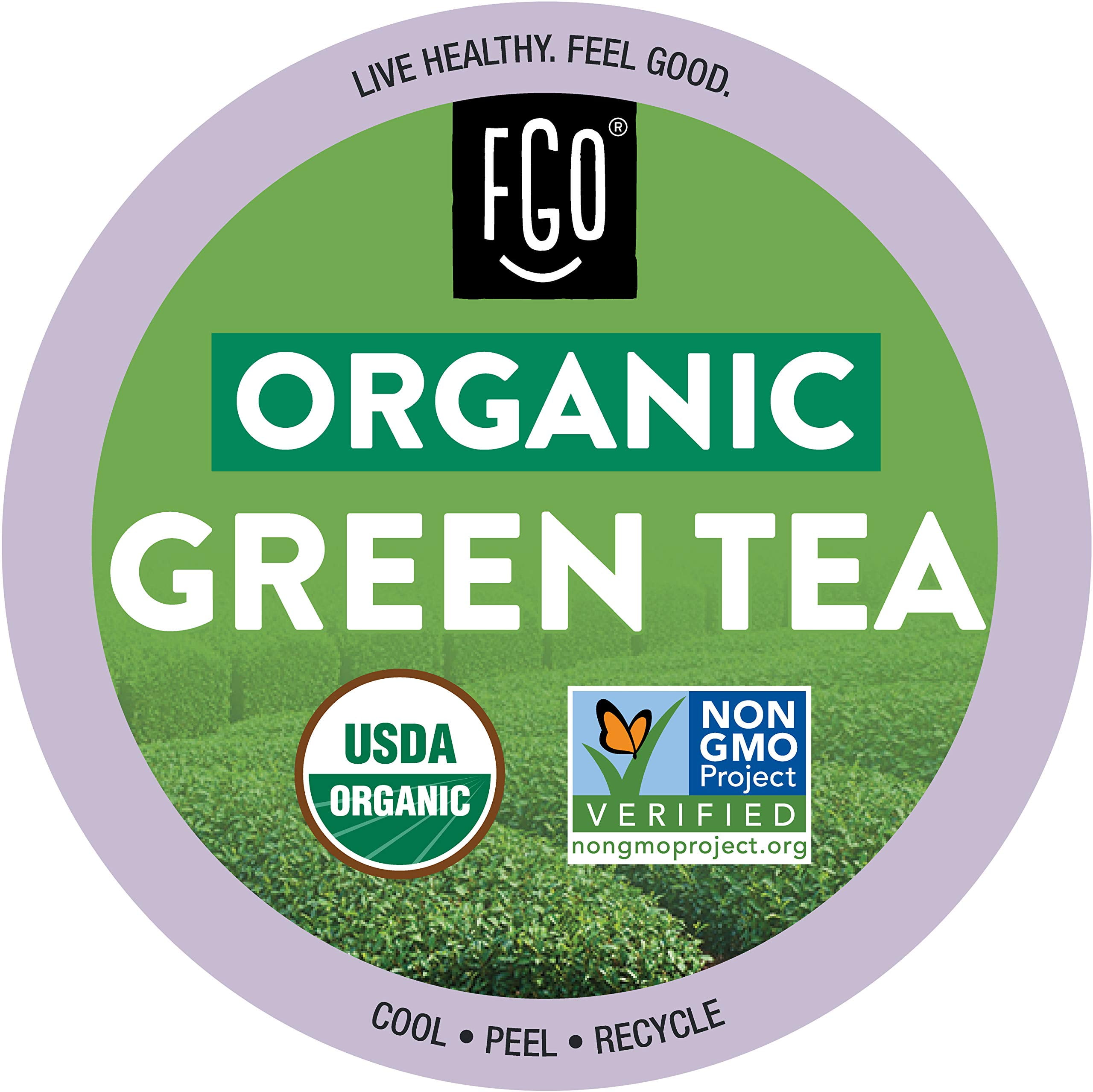 Organic Green Tea K-Cup MGF3&nbsp;Pods, 24 Pods by FGO - Keurig Compatible - Naturally Occurring Caffeine, Premium Green Tea is USDA Organic, Non-GMO, & Recyclable