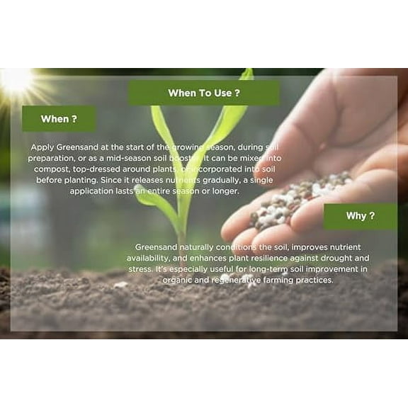 Organic Greensand Fertilizer for Soil Amendments - Premium Green Sand Fertilizer for Organic Vegetable Gardens, Nutrients for Indoor - Greensand Soil Amendment 10 lbs. by Old Cobblers Farm