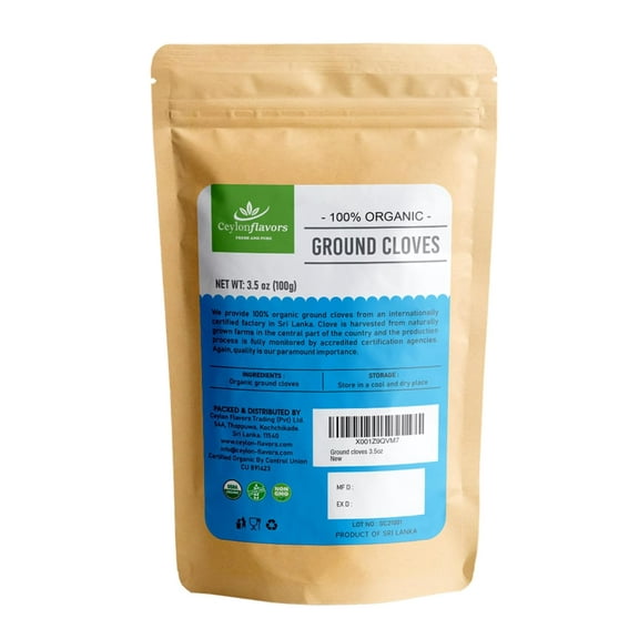 Organic Ground Cloves powder 3.50 oz CEYLONFLAVORS FRESH AND PURE