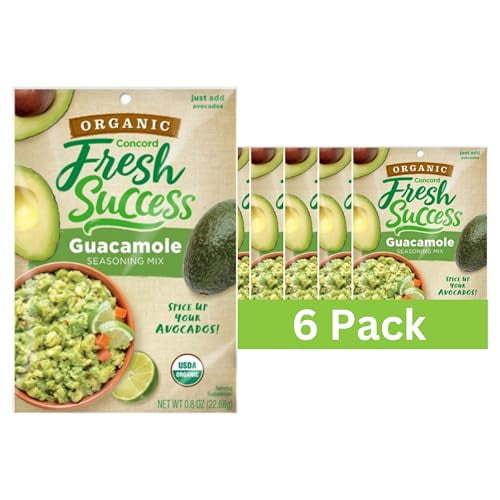 Organic Guacamole Mix Just Add Avocados For Perfect Homemade Guacamole Dip Ideal For Parties, Bbqs & Taco Nights Pure Taste For Guacamole Seasoning - 0.8 Ounce Pouches (6 Pouches Total)